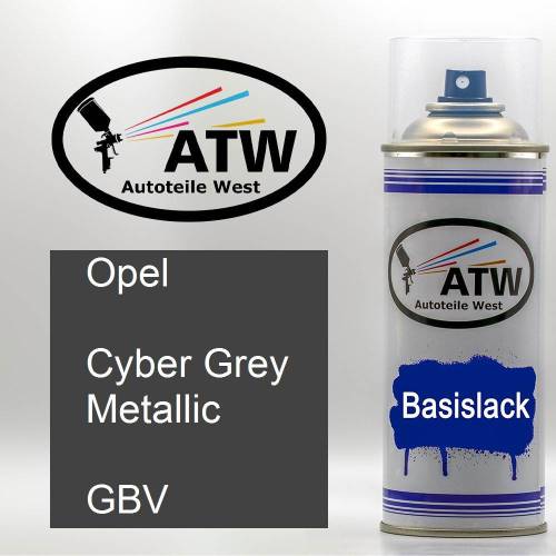 Opel, Cyber Grey Metallic, GBV: 400ml Sprühdose, von ATW Autoteile West.